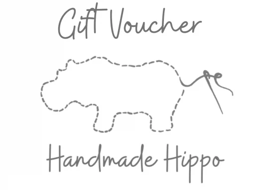 handmade hippo gift voucher